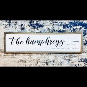 Custom Family Name Sign